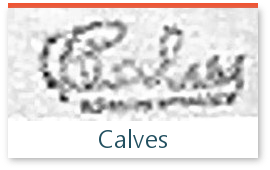 signature de l'expert Calves sur les timbres de collection