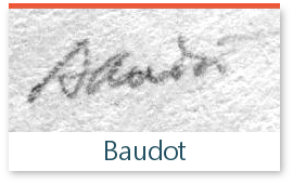 signature de l'expert Baudot sur les timbres de collection