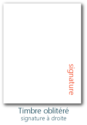 autre position de signature pour un timbre oblitéré